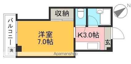 ハイツイーストクラウド[1K/18m2]の間取図