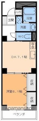プリマ・クラッセ[1DK/33.3m2]の間取図