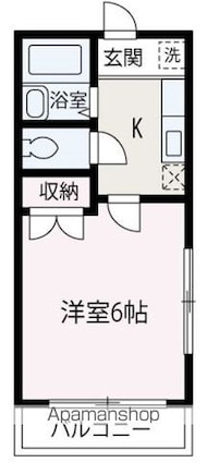 ベルグレイスⅡ[1K/17.35m2]の間取図