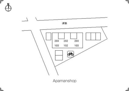 セジュール・ダンケ[1R/30.4m2]の配置図