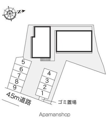 レオパレスＩＳＨＩＤＵＭＩ[1K/23.18m2]の配置図