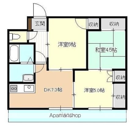 マンション培遠[3DK/54.94m2]の間取図