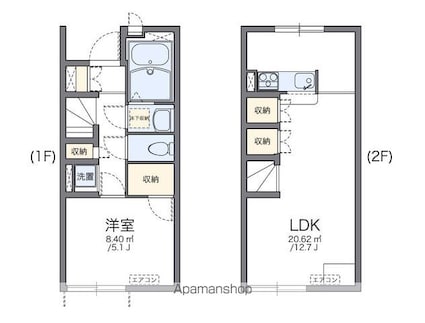 レオネクストＳＯＲＡ[1LDK/44.85m2]の間取図
