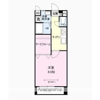 プランドールＡ[1K/30.02m2]の間取図