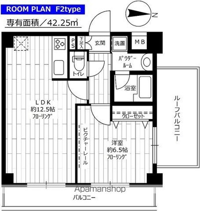 ステージファースト新中野[1LDK/42.25m2]の間取図