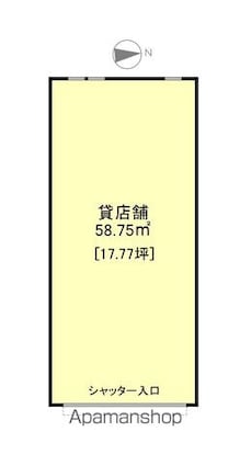 水道路コア[店舗/58.76m2]の間取図