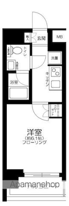 東京都品川区南品川４丁目[1K/21.02m2]の間取図