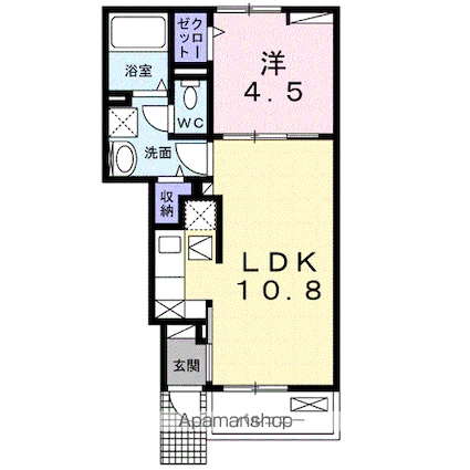 プレイン　ハルカ[1LDK/36.11m2]の間取図
