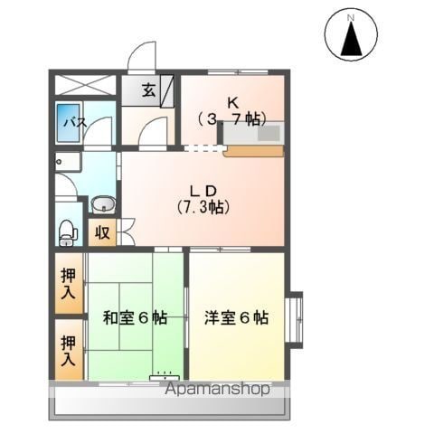 サンティアラＢの間取り