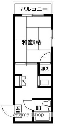 アミティ白島[1K/19m2]の間取図