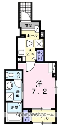 東京都羽村市緑ヶ丘４丁目[1K/29.72m2]の間取図