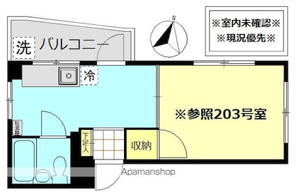 井村ビル[1K/17.38m2]の間取図