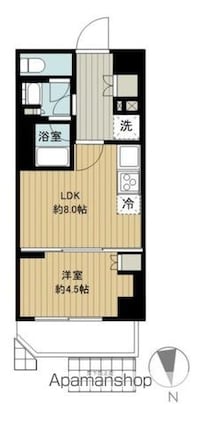 パークホームズ東陽町[1LDK/33.12m2]の間取図