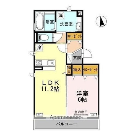 ＢーＦＬＡＴ[1LDK/44.21m2]の間取図