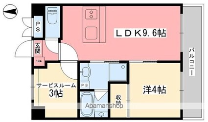 アスティオン本町[1SLDK/40.11m2]の間取図