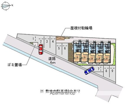 和歌山県御坊市島[1K/28.02m2]の配置図