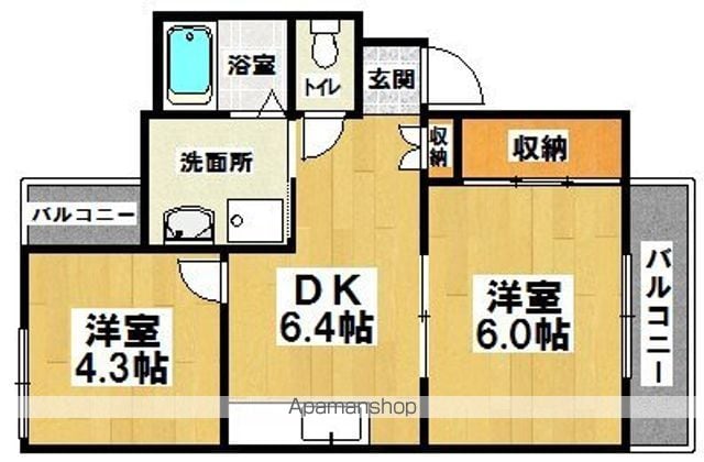 コーポラスへいせいの間取り写真