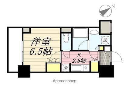 パークアクシス東上野[1K/25.58m2]の間取図