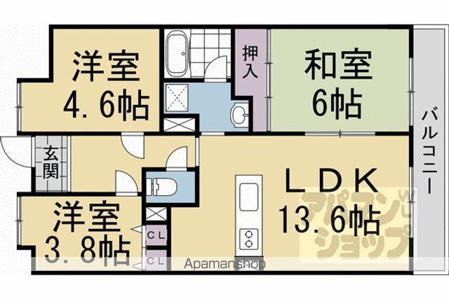 ライオンズマンション京都淀 A棟の間取り写真