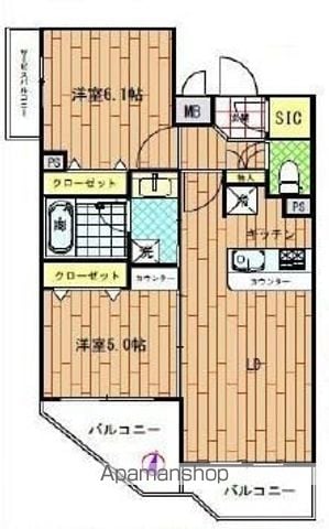 【中野区弥生町のマンションの間取り】