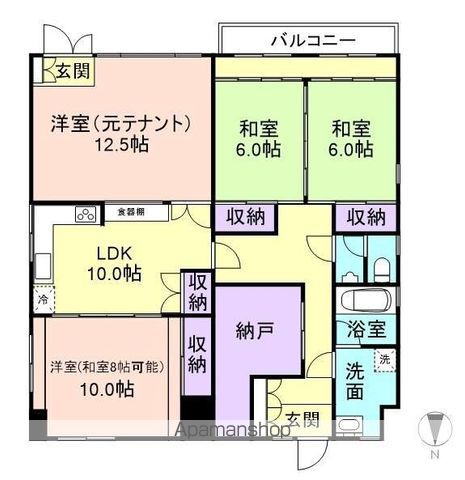 和歌山市土入のマンションの間取り