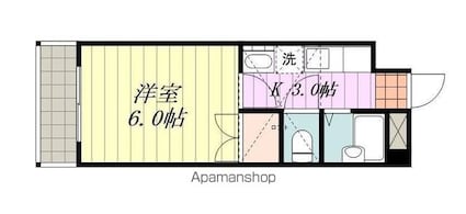 コーポラス和泉北[1K/23m2]の間取図