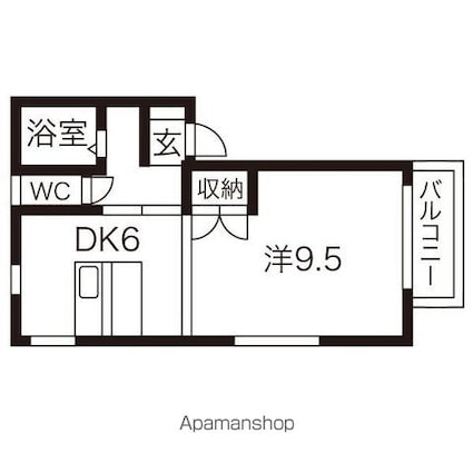 タウンハウスヨシダＣ[1DK/34.77m2]の間取図