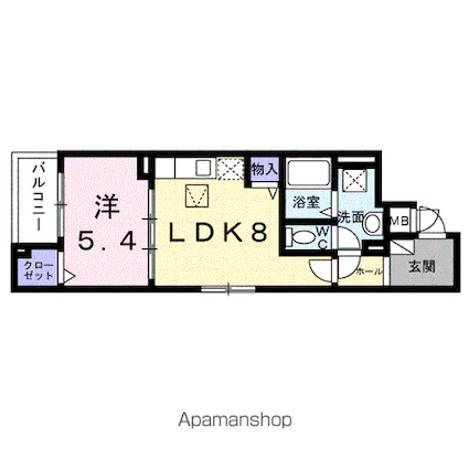モンテリザイア紀和[1LDK/35.09m2]の間取図
