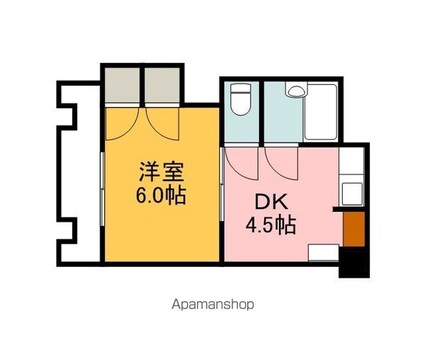 幟ビル[1R/25.07m2]の間取図