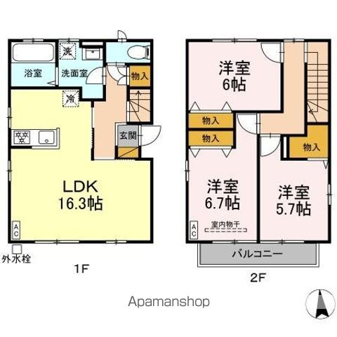 １００７ーＣＡＳＡ　Ａの間取り