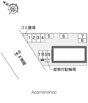 レオパレスコンフォール[1K/23.61m2]の配置図
