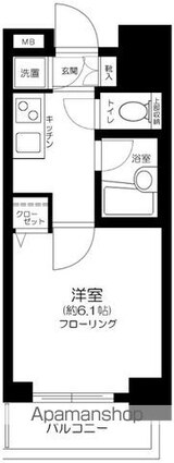 東京都文京区春日１丁目[1K/19.55m2]の間取図