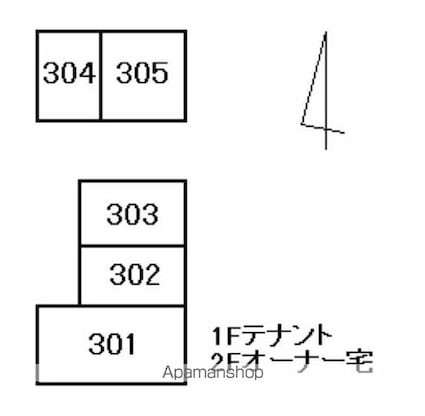 ルーブル・ラ・メゾン[1R/17.36m2]の配置図