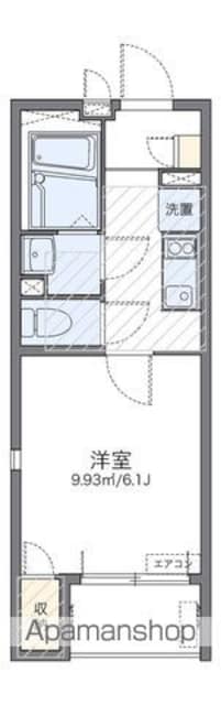 レオネクストヒルズ羽根木[1K/21.47m2]の間取図
