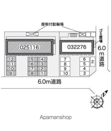 レオパレス恵[1K/23.18m2]の配置図