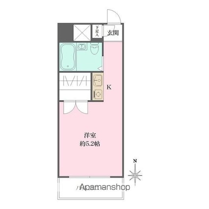 プレステージ東武練馬[1R/17m2]の間取図
