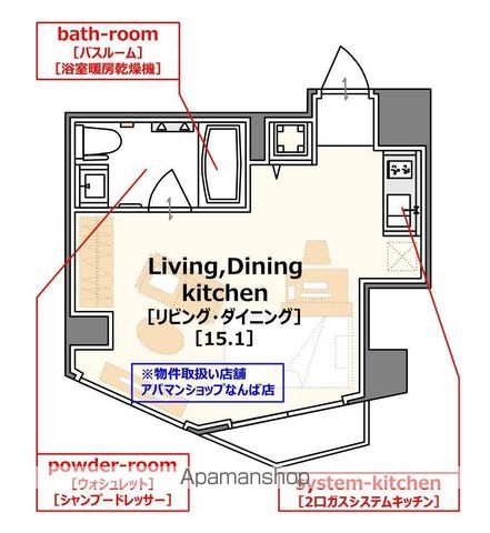 是空NANBAIIの間取り写真