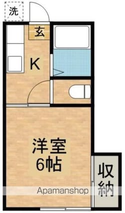東京都北区赤羽西１丁目[1K/19.8m2]の間取図