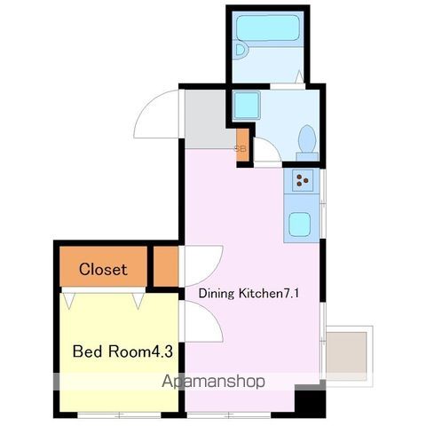 【新宿区北新宿のマンションの間取り】