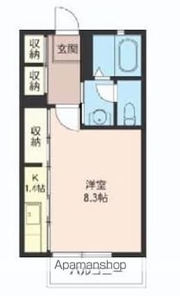 群馬県邑楽郡大泉町大字古氷[1K/28.24m2]の間取図