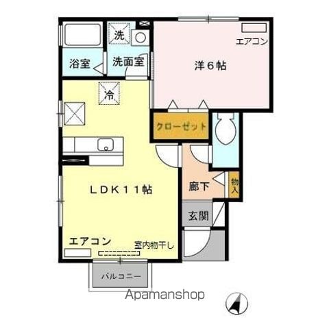 パルティール若竹の間取り写真