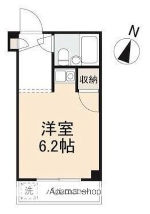 香川県高松市西宝町１丁目[1R/18.3m2]の間取図