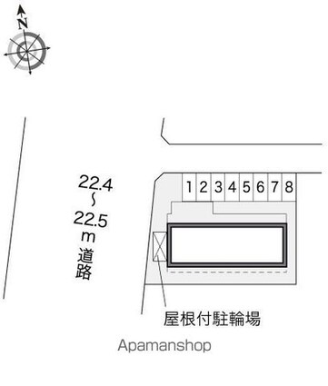 レオパレス光が丘[1K/19.87m2]の配置図