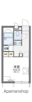 レオパレス松本中央[1K/20.28m2]の間取図