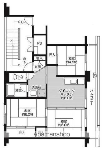 【ビレッジハウス櫛形２号棟の間取り】