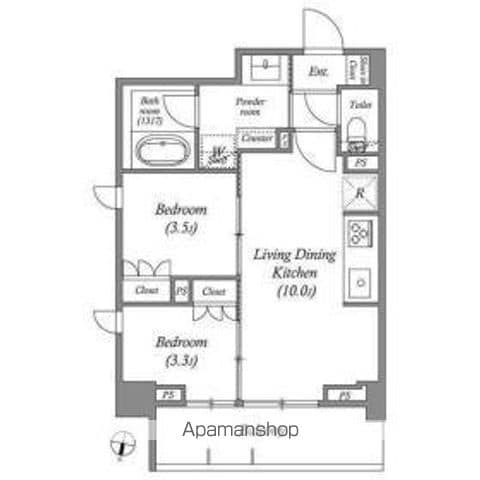 ACP RESIDENCE三ノ輪テラスの間取り写真