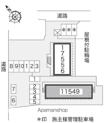 レオパレスル・カノン[1K/20.28m2]の配置図