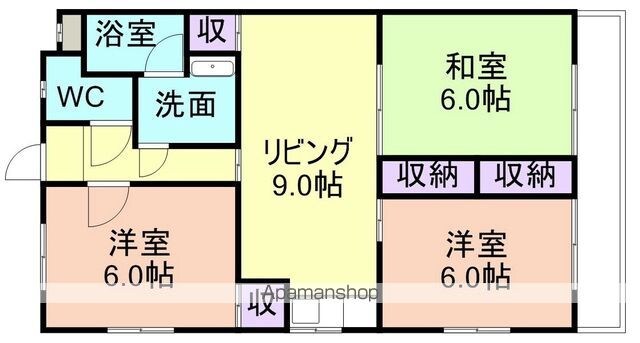 エクセラーメゾンＫ[3LDK/63.15m2]の間取図