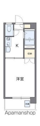 レオパレスエステート千舟[1K/21.6m2]の間取図