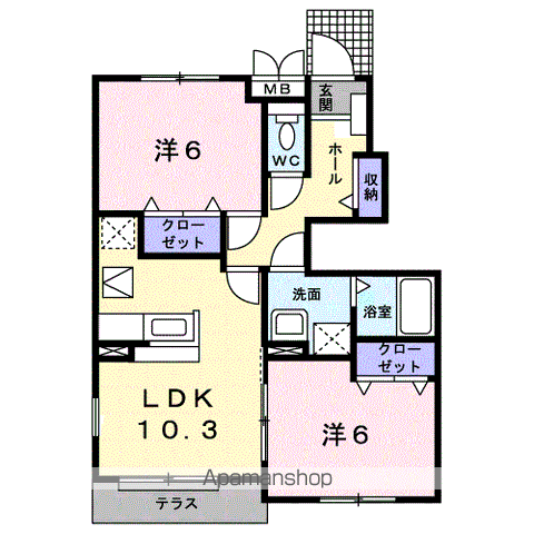 アルカンシエル参番館の間取り写真
